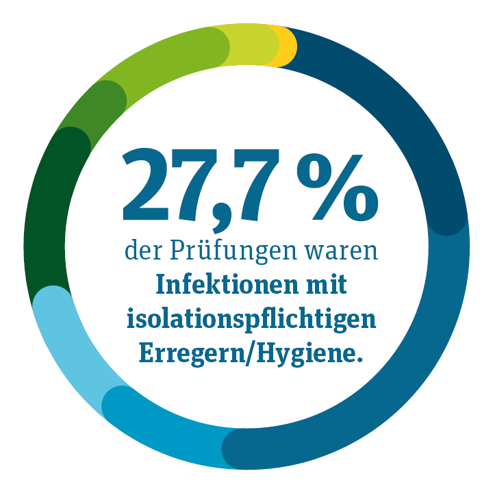 Kreisdiagramm zu den Ergebnissen der Strukturpr&uuml;fungen in der Somatik